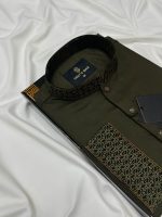 Creeper craft embroidery punjabi  Code- 210 olive - Image 2