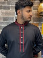 Oryza premium embroidery punjabi code-142 black - Image 3